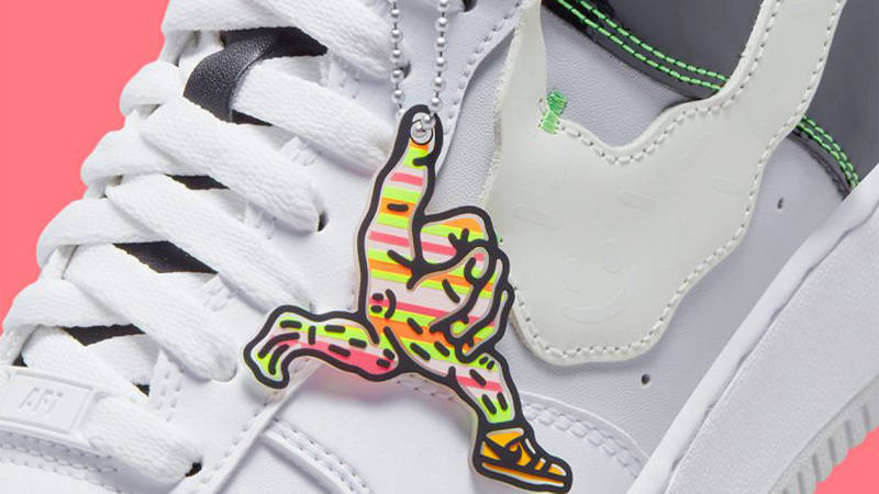 Nike Air Force 1 Low Ghost Swoosh White Black