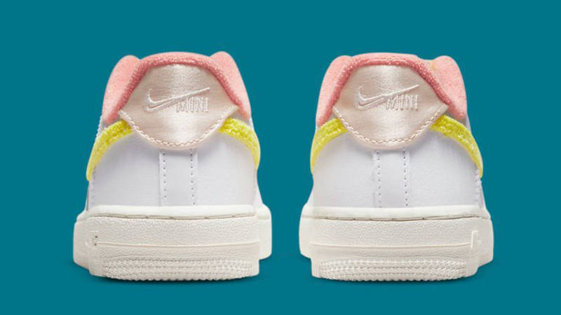 Nike Air Force 1 Mini Terry Swoosh White Yellow