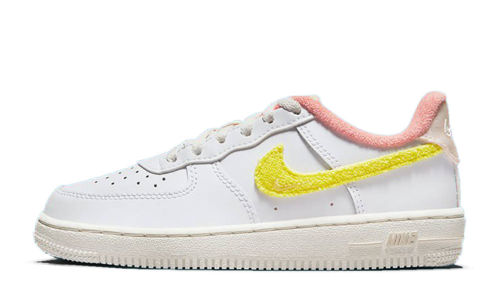 Nike Air Force 1 Mini Terry Swoosh White Yellow