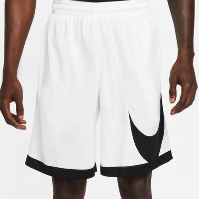 Nike Dri-FIT Large Swoosh Basketball Shorts - White | The Sole Supplier