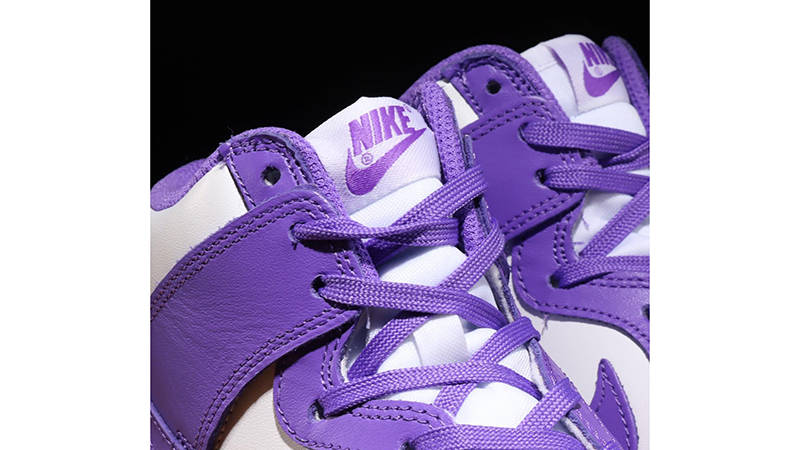Nike Dunk High White Court Purple DD1869-112 Detail 2