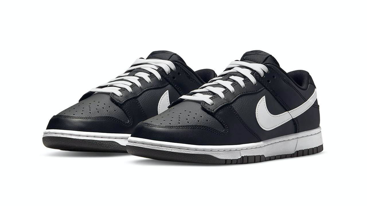 nike dunk low black white 2