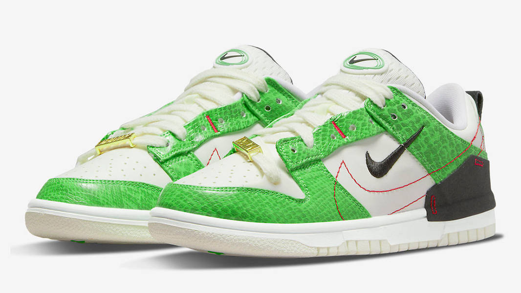 Nike Dunk Low Disrupt 2 Just Do It Green Snakeskin