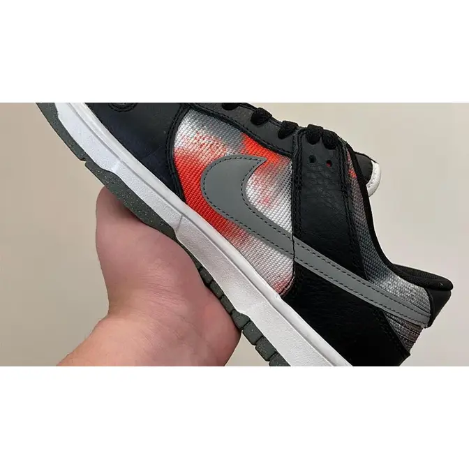 Nike Dunk Low Reflective Swoosh Black Grey Where To Buy The Sole Supplier