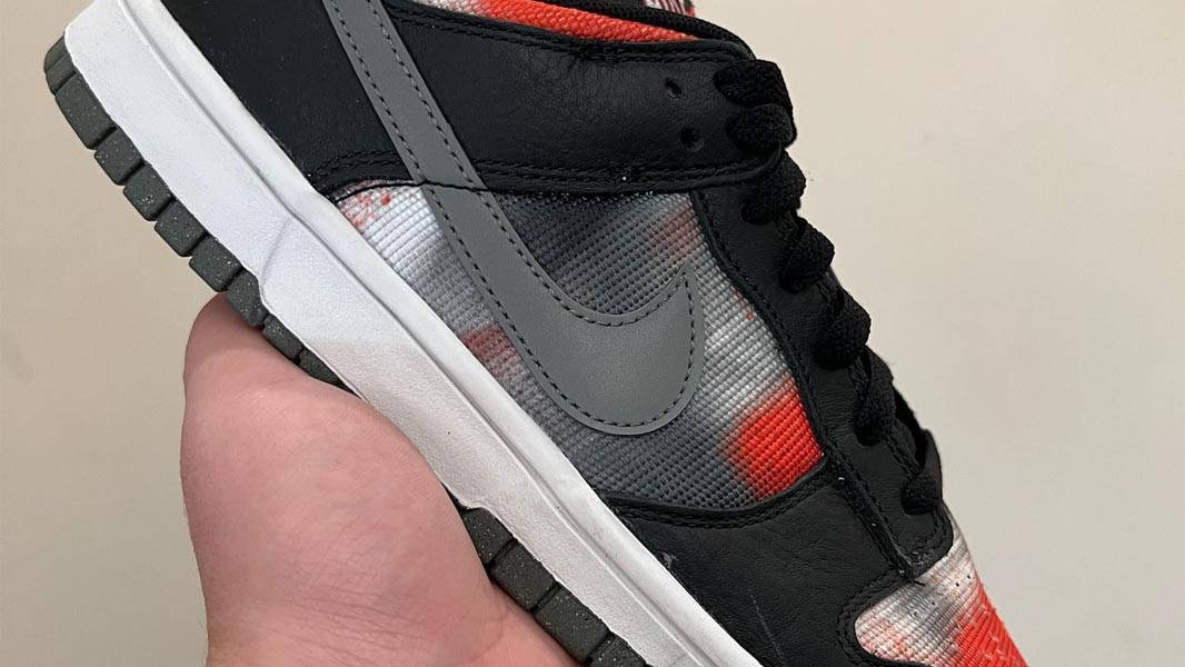 Nike Dunk Low Reflective Swoosh Black Grey First Look
