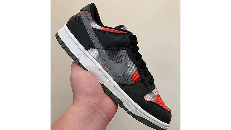 Nike Dunk Low Reflective Swoosh Black White