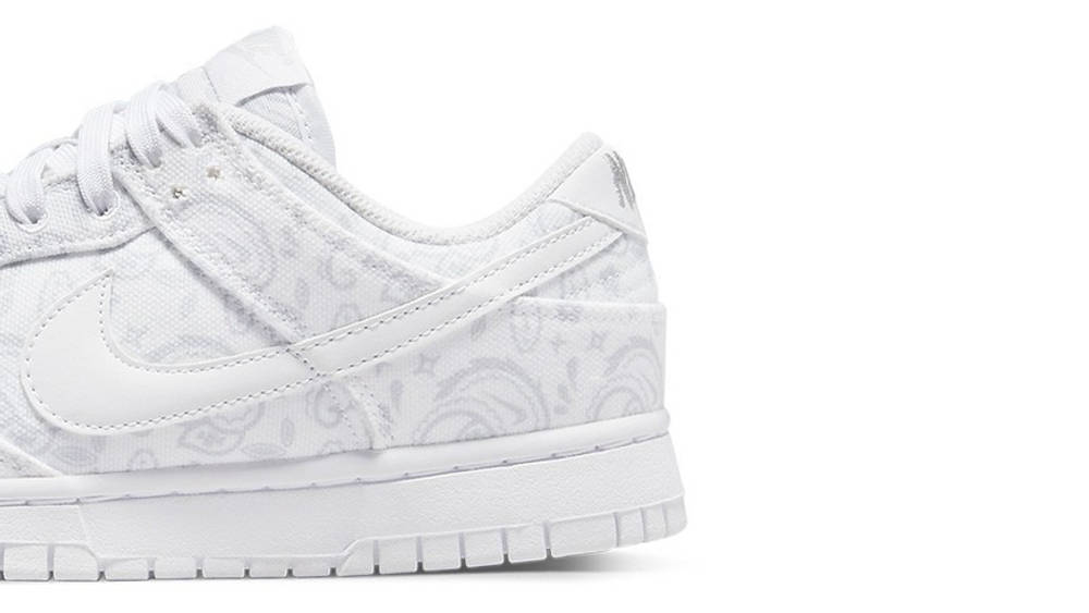 Image via Nike Nike Dunk Low White Paisley Colourway