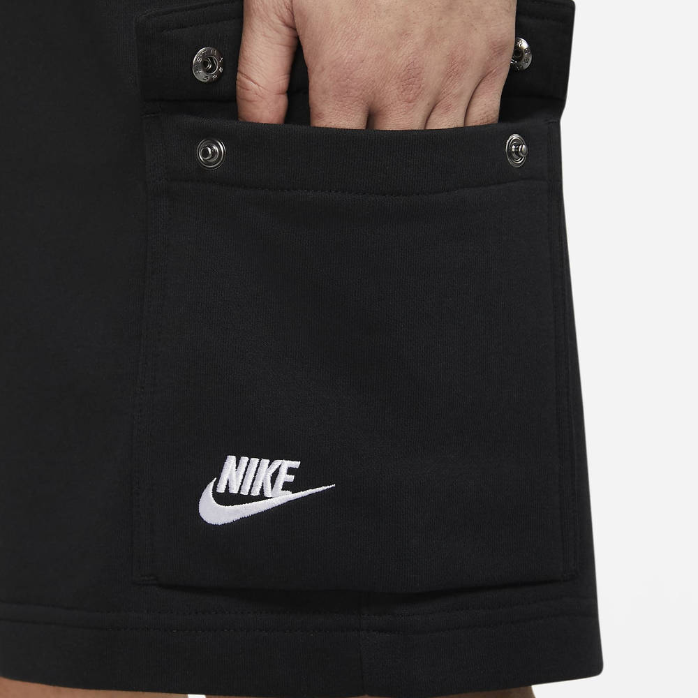 Nike Sportswear Club French Terry Cargo Shorts - Black | The Sole Supplier