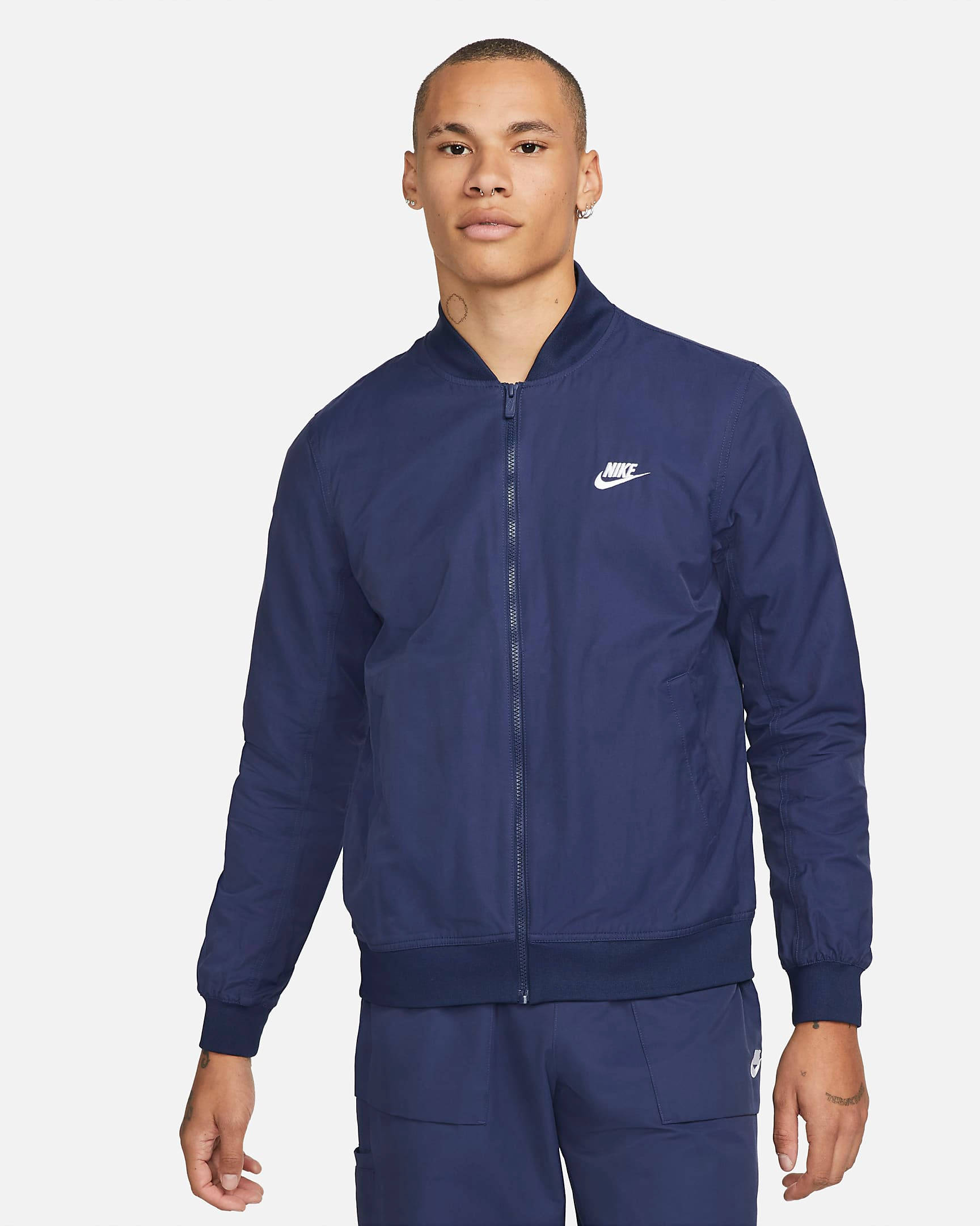 Nike Sport Essentials Woven Unlined Bomber Jacket - Midnight Navy | The ...
