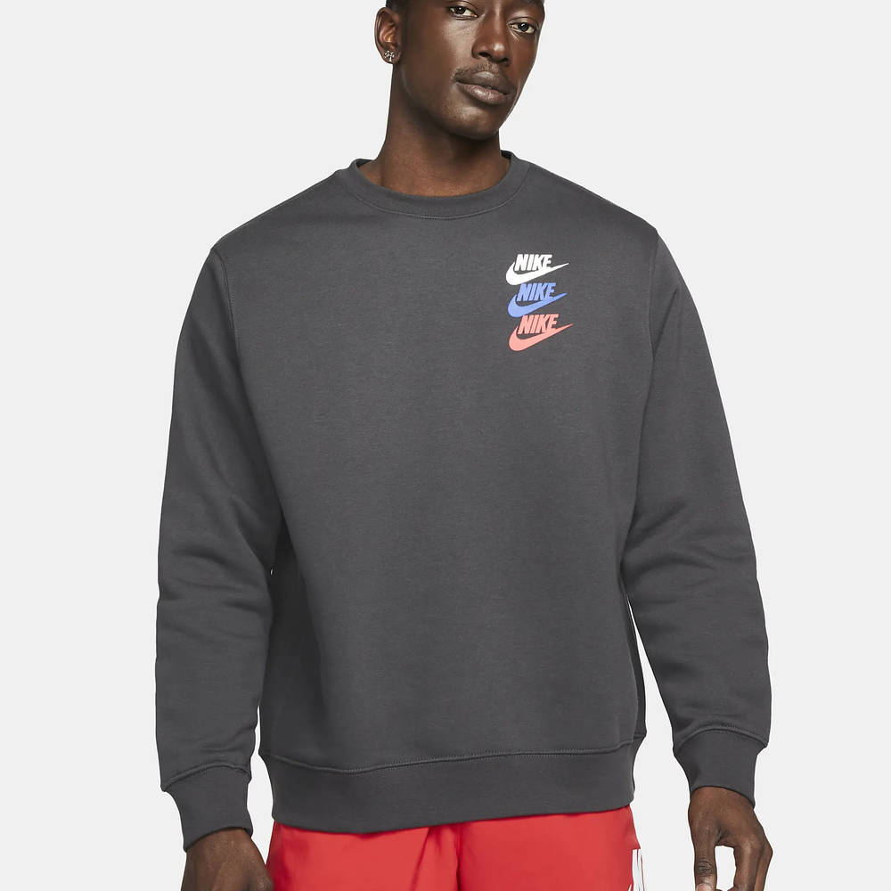 Nike Sportswear Standard Issue Sweatshirt - Dark Smoke Grey | The Sole ...