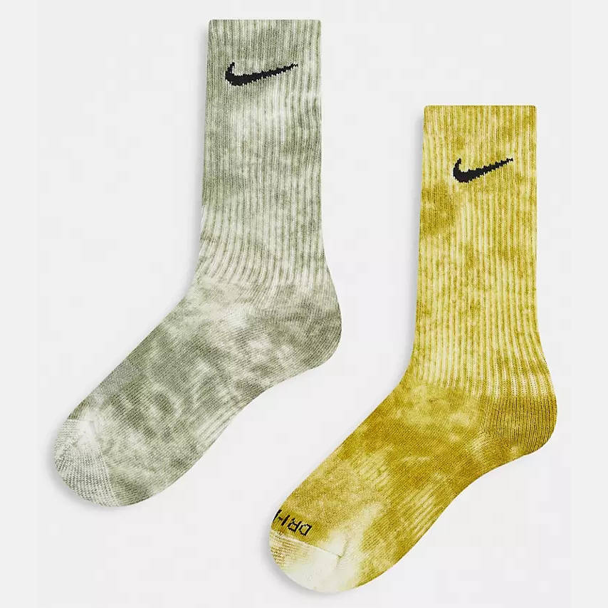 Nike Tie Dye Socks (2 Pack) Khaki