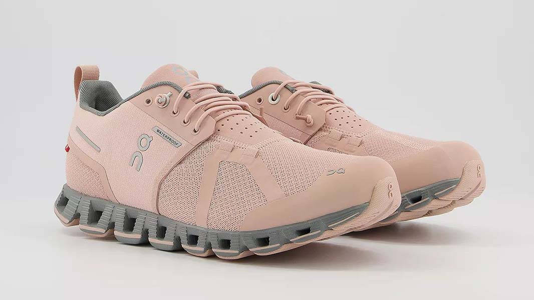 On Running Cloud Waterproof Rose Lunar Front