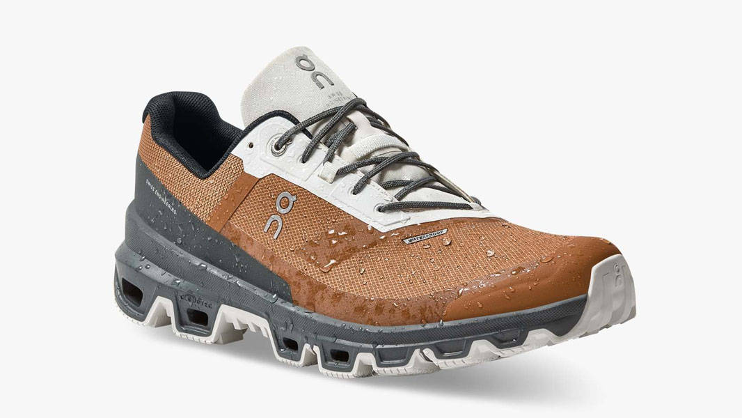 On Running Cloudventure Waterproof Brown Front