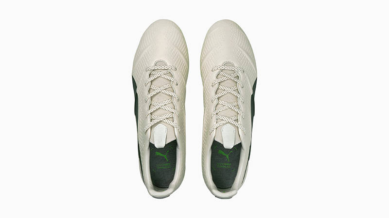 PUMA King Platinum 21 VGN FG-AG Football Boots Ivory Green 106675-01 Top