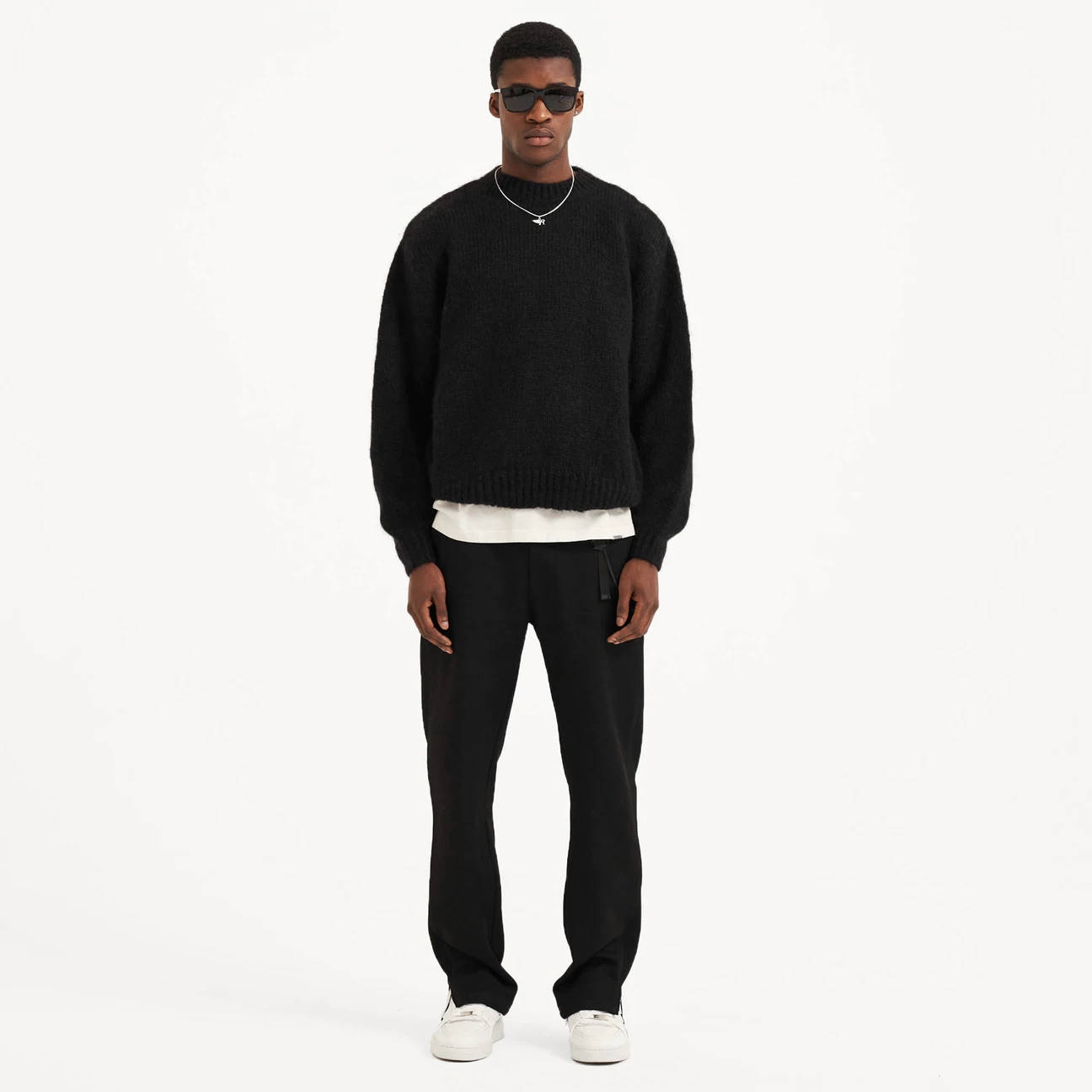 Represent Mohair Sweater - Black | The Sole Supplier