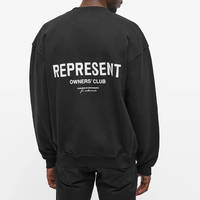 Represent Owners Club Crew Sweatshirt Black Back