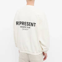 Represent Owners Club Crew Sweatshirt Flat White Back
