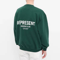 Represent Owners Club Crew Sweatshirt Racing Green Back