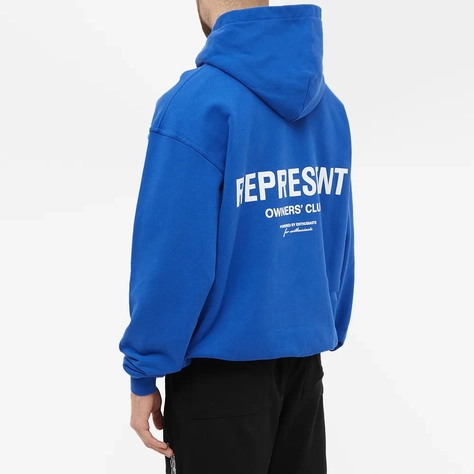 Represent Owners Club Popover Hoodie Cobalt Back