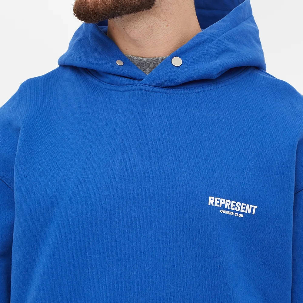 Represent Owners Club Popover Hoodie Cobalt Detail
