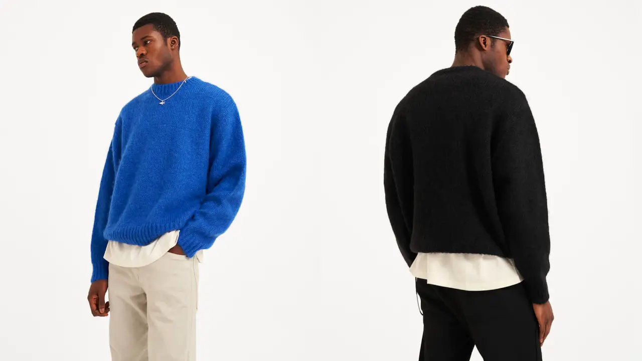 Mohair crewneck in Terra