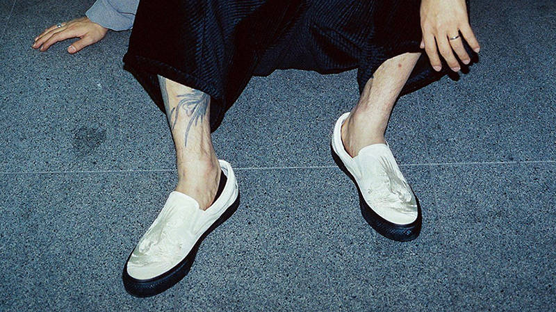 Shinpei Ueno x Converse CS Slip-On SK on feet