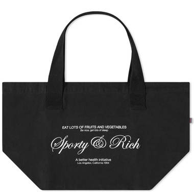 Sporty & Rich Script Logo Tote Bag