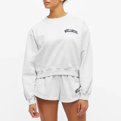 Sporty & Rich Wellness Ivy Cropped Crew Sweatshirt | Where