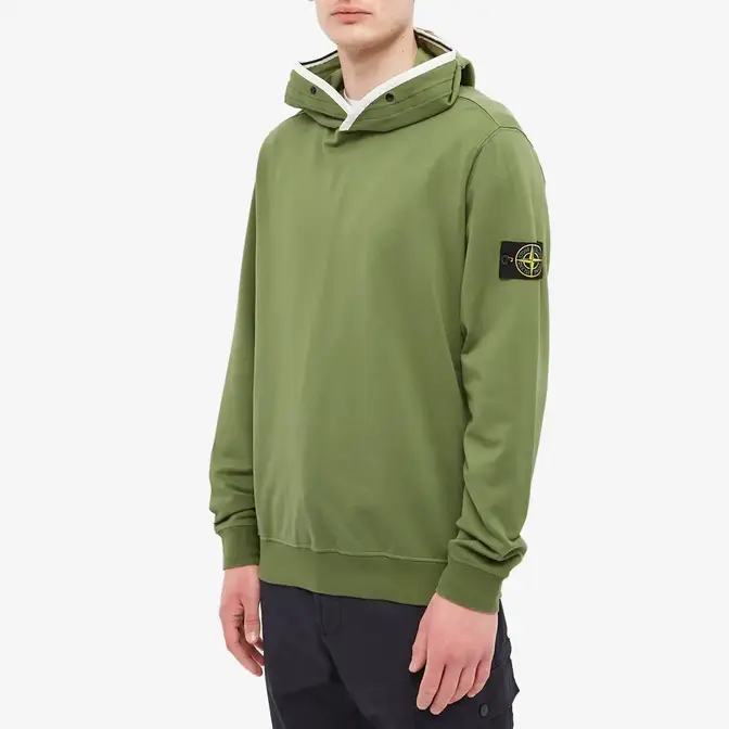 Stone island hoodie hot sale olive green