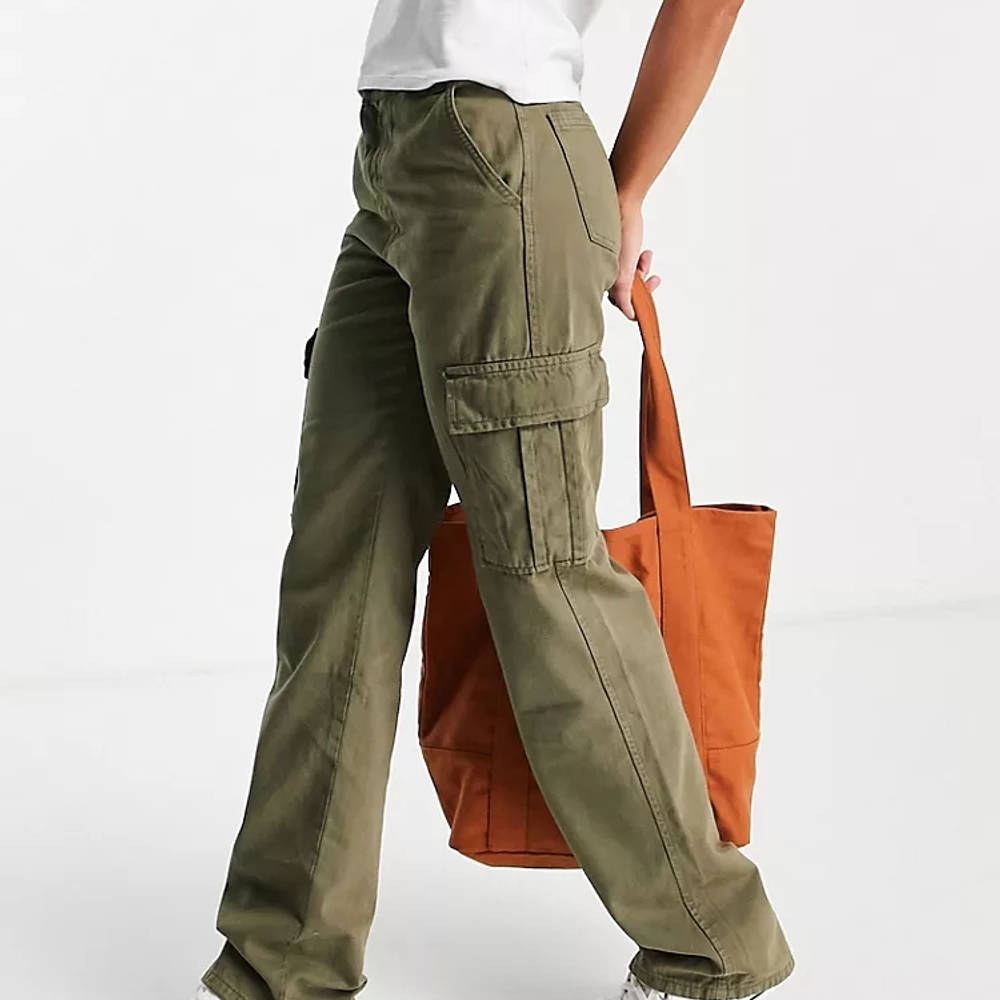 straight fit cargo pants stradivarius