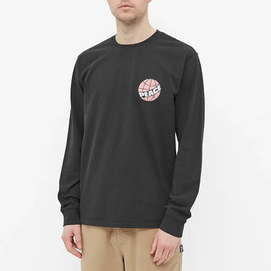 Stussy Global Peace Pigment Dyed Long Sleeve T-Shirt