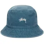 Stussy Washed Stock Bucket Hat don Laguna Blue