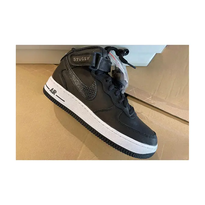 Stussy x Nike Air Force 1 Mid Black | Where To Buy | DJ7840-001 | The ...