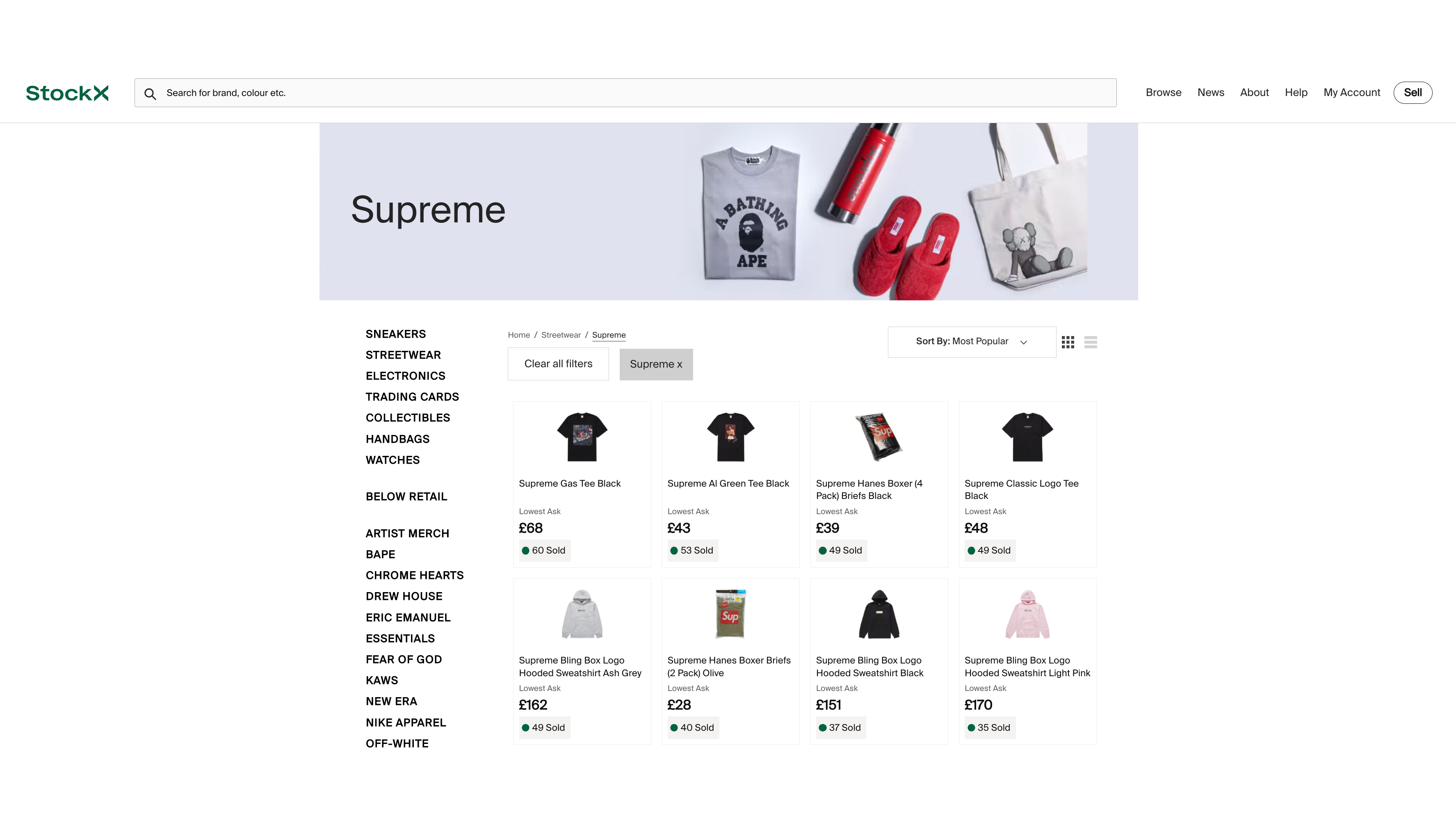 Selling Supreme Online
