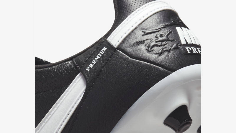 The Nike Premier 3 FG Black White Closeup