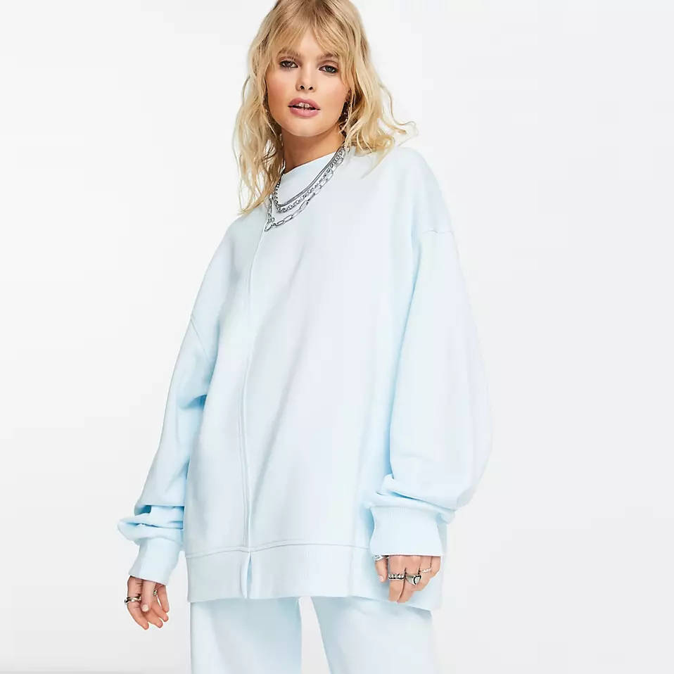 Topshop Oversized Side Split Sweatshirt