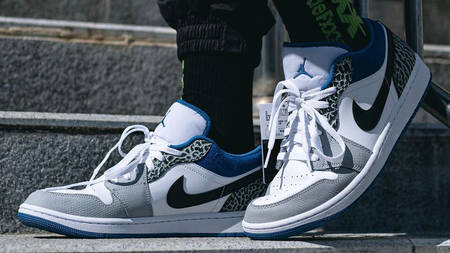 The Air Jordan 1 Low "True Blue" Gets the Elephant Print Treatment The Air Jordan 1 Low "True Blue" Gets the Elephant Print Treatment