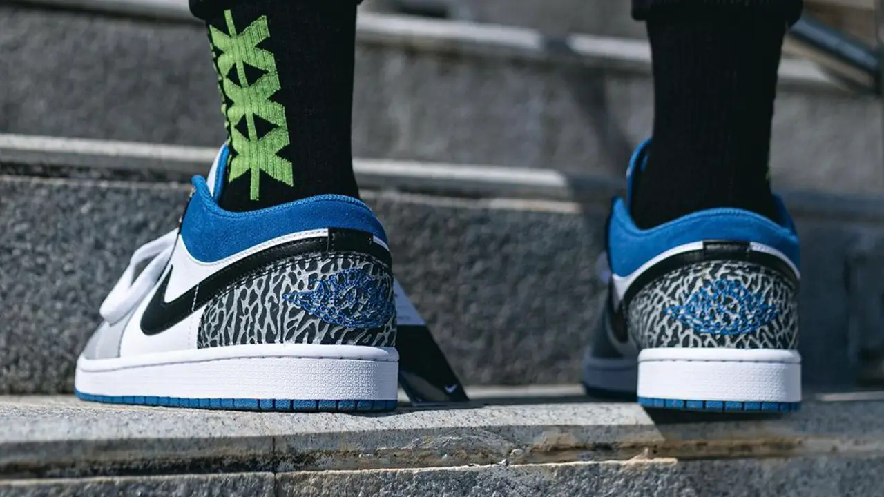 The Air Jordan 1 Low True Blue Gets the Elephant Print Treatment