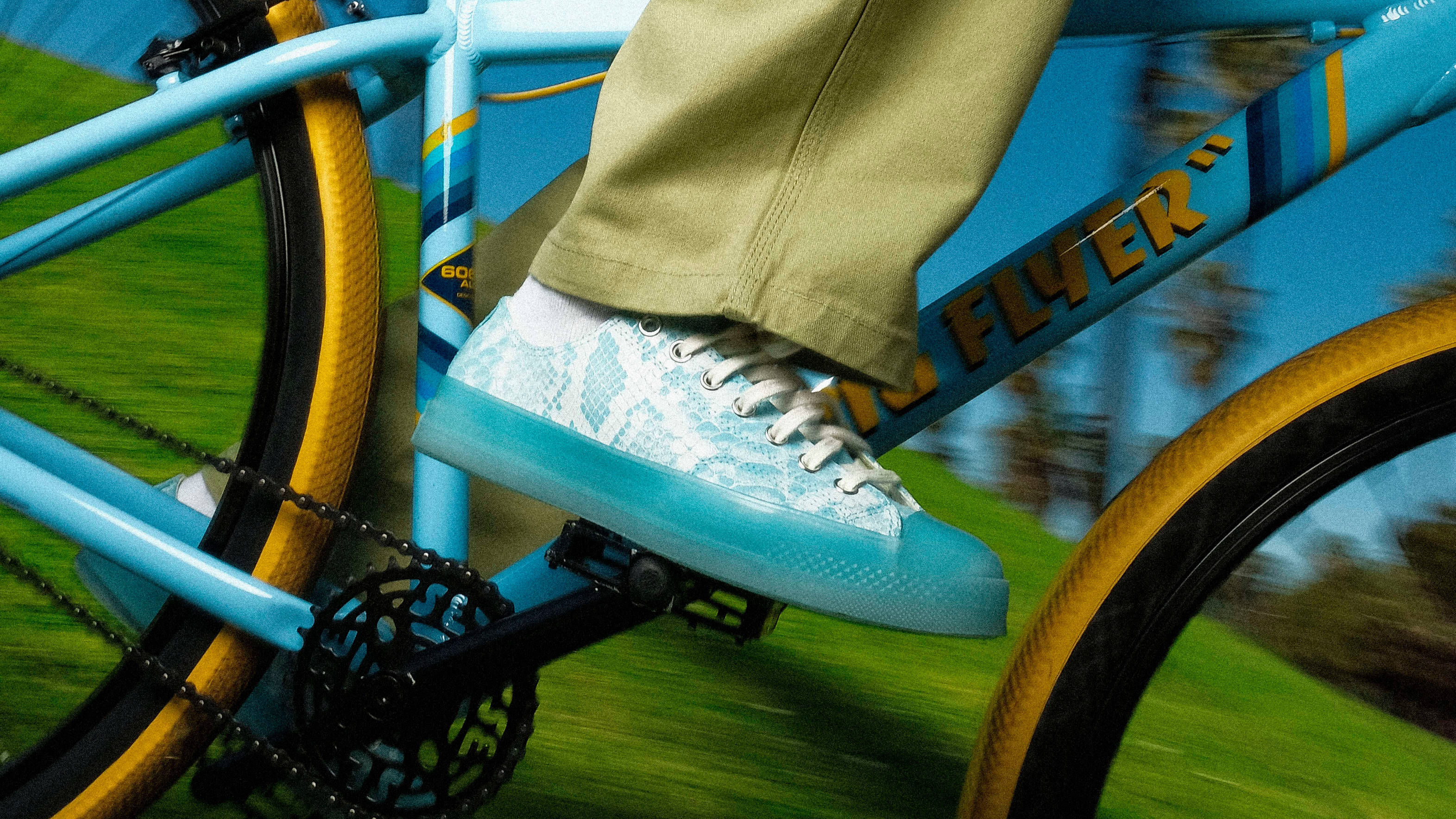 Tyler The Creator x Converse Chuck 70 Low Python Blue