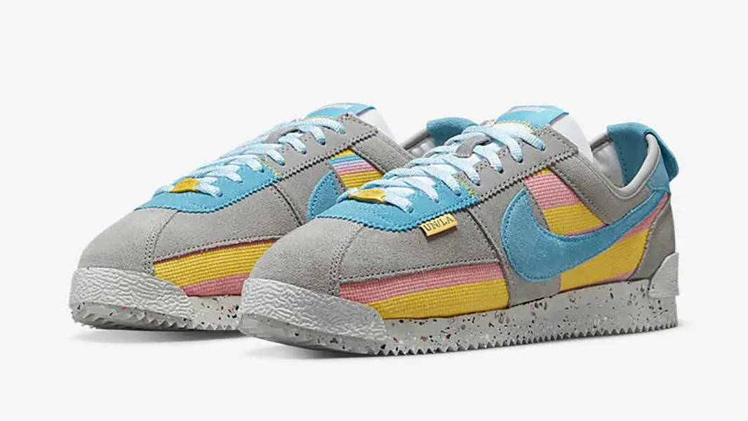 Union LA x Nike Cortez Grey Yellow DR1413-002 Side