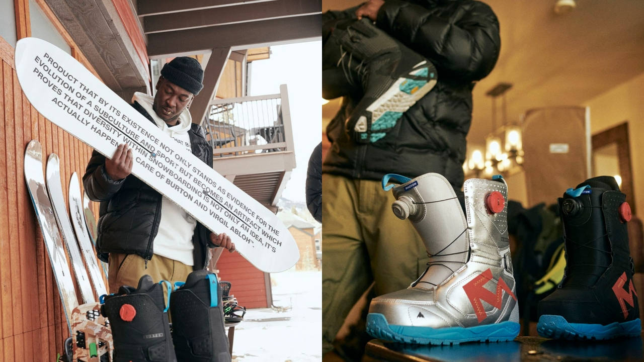 Hit the Slopes in Style With This Burton x Virgil Abloh Snowboarding Collection