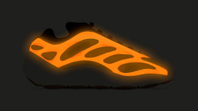 Yeezy 700 V3 Mono Safflower in dark