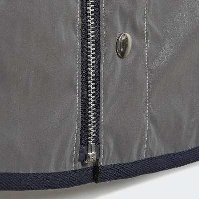 adidas x Blondey Coack Jacket Reflective Grey front zipper