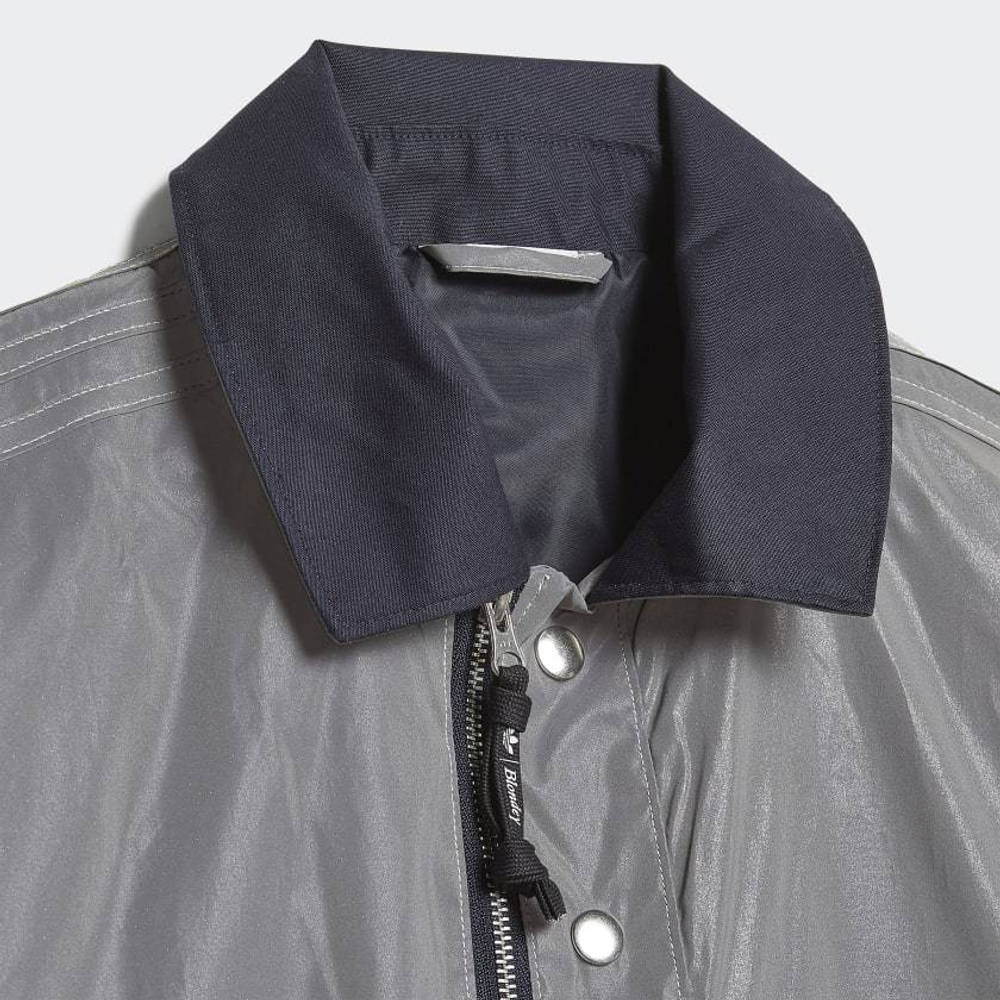 adidas x Blondey Coack Jacket Reflective Grey zipper