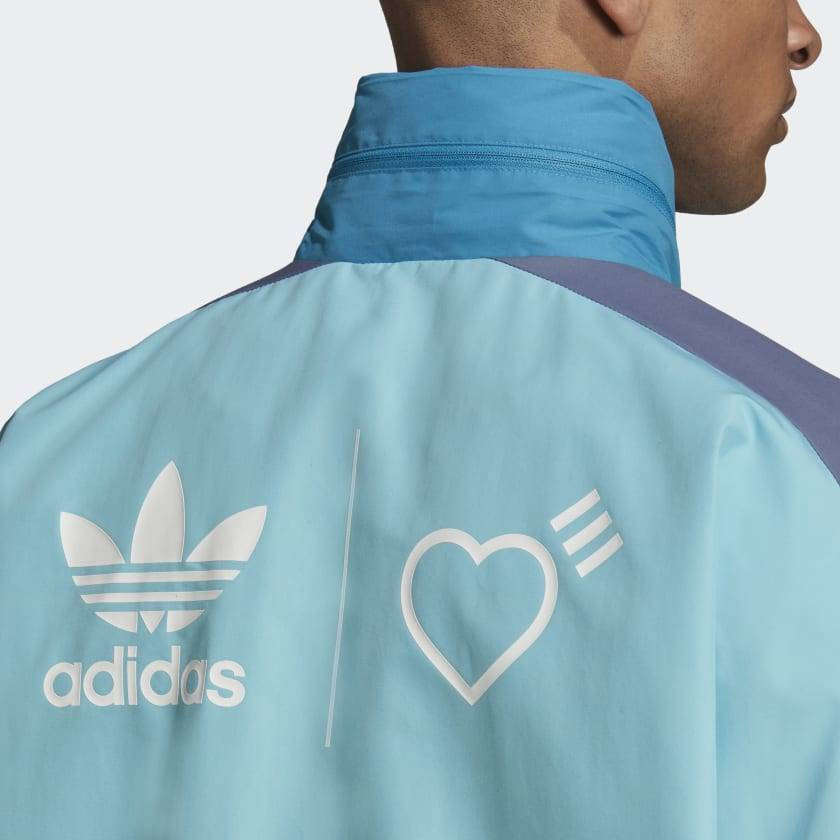 adidas x Human Made Windbreaker Blue back logo