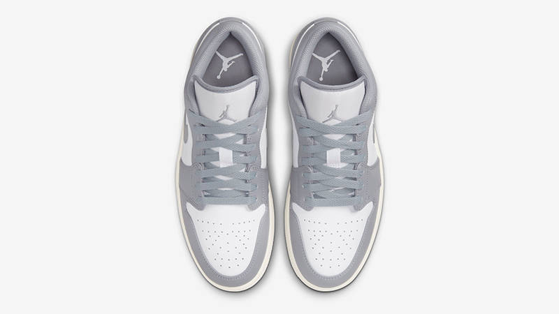 Air Jordan 1 Low Smoke Grey White Sail 553558-053 Side
