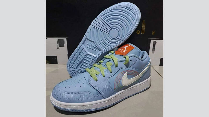 Air Jordan 1 Low University Blue Stitch front