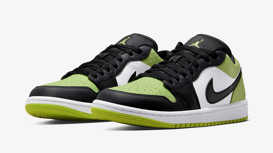 lime green and black air jordans