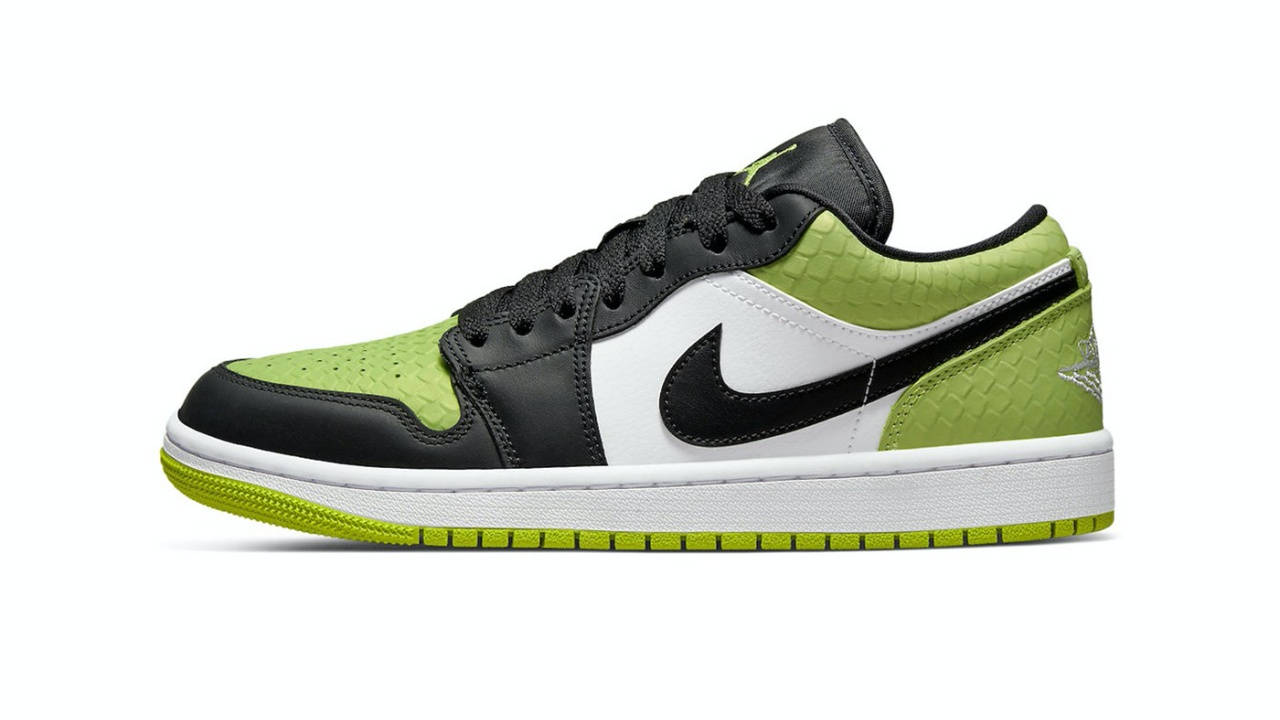 Air Jordan 1 Low Vivid Green Snakeskin 2