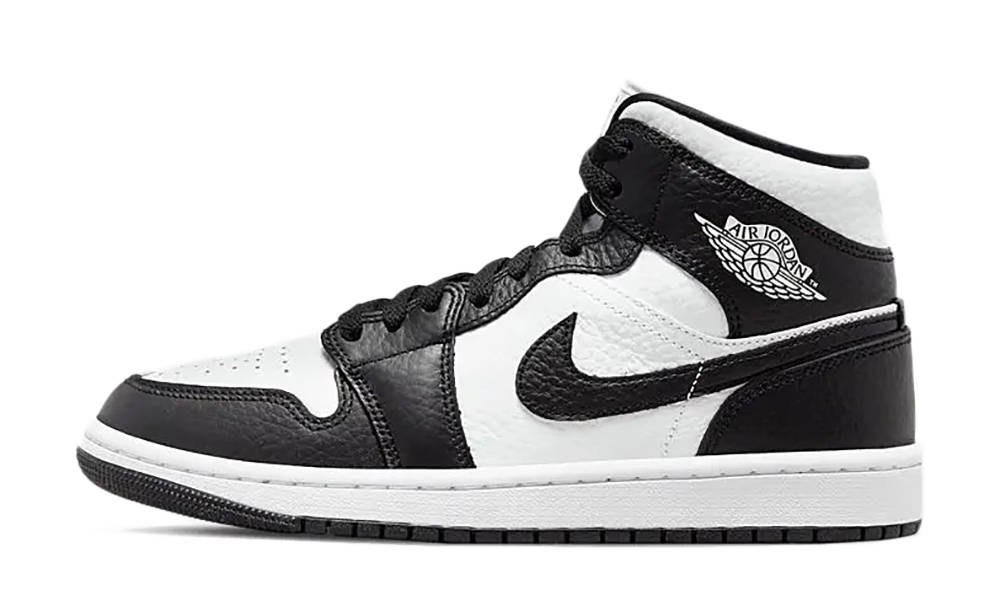 jordan 1 mid womens black and white